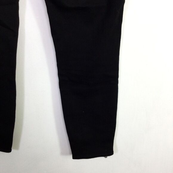 L'AGENCE Womens Margot Skinny Jeans Denim Mid Rise Zipper Details Black Size 27 - Picture 13 of 16